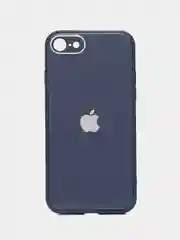 Темно-синий противоударный чехол со стеклянной панелью iPhone 7/8/SE/XR/XS/11/12/13/14/15/Plus/Pro/Max