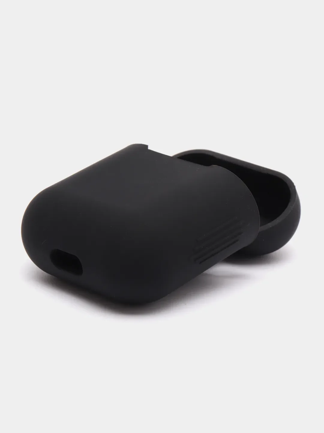 Черный силиконовый чехол для наушников Airpods 1 и 2