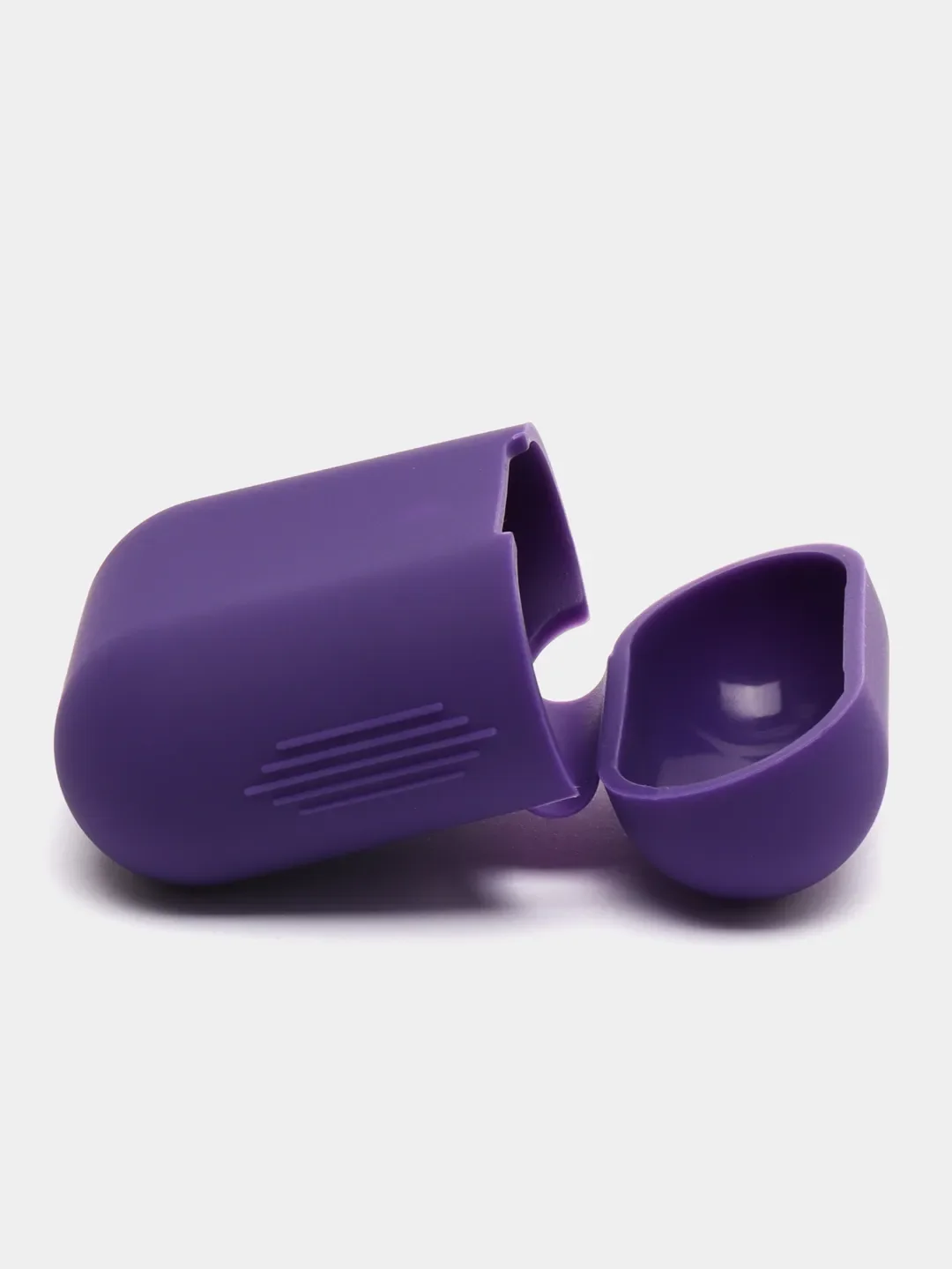 Фиолетовый силиконовый чехол для наушников Airpods 1 и 2
