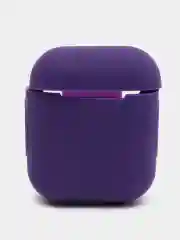 Фиолетовый силиконовый чехол для наушников Airpods 1 и 2
