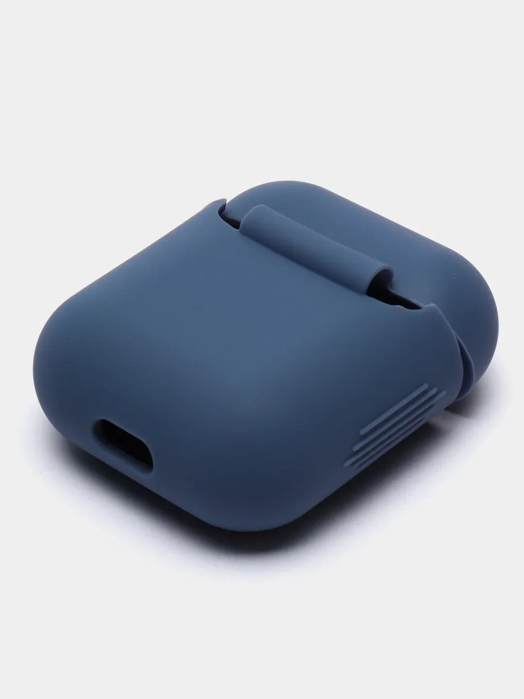 Синий меланж силиконовый чехол для наушников Airpods 1 и 2