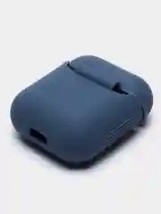 Синий меланж силиконовый чехол для наушников Airpods 1 и 2