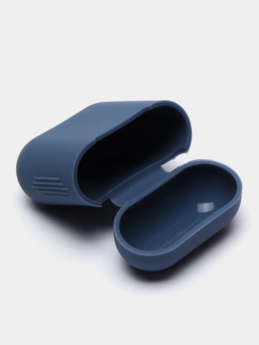 Синий меланж силиконовый чехол для наушников Airpods 1 и 2
