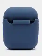 Синий меланж силиконовый чехол для наушников Airpods 1 и 2