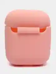Пудровый силиконовый чехол для наушников Airpods 1 и 2