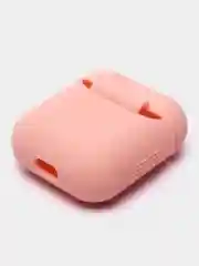 Пудровый силиконовый чехол для наушников Airpods 1 и 2