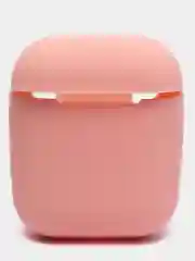 Пудровый силиконовый чехол для наушников Airpods 1 и 2