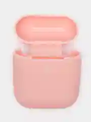 Пудровый силиконовый чехол для наушников Airpods 1 и 2