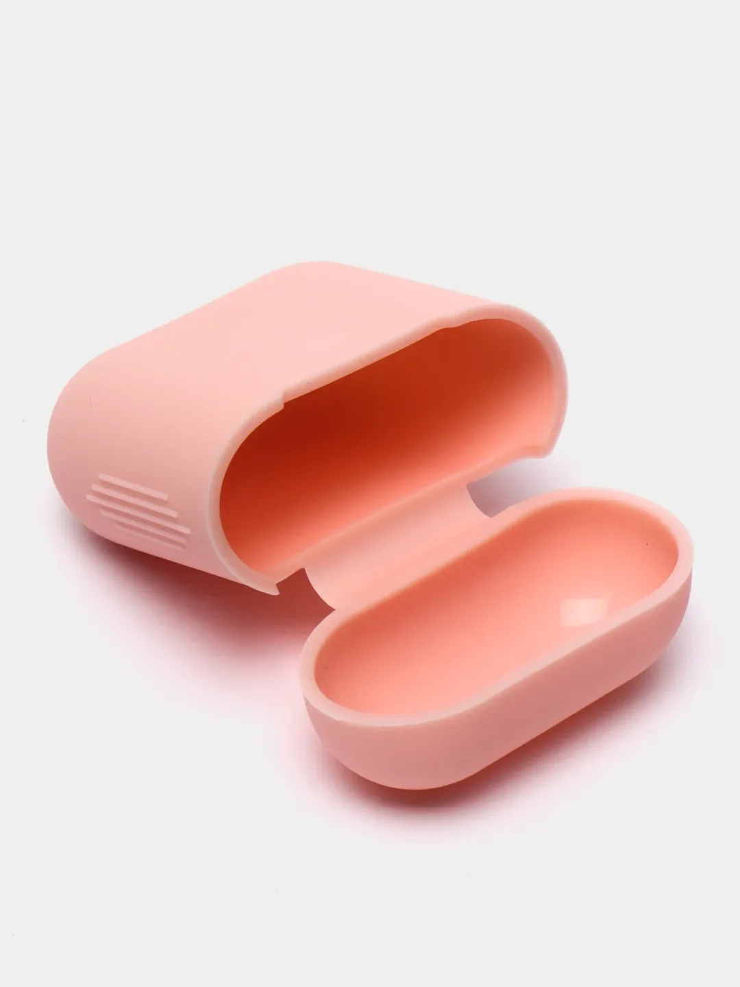 Пудровый силиконовый чехол для наушников Airpods 1 и 2