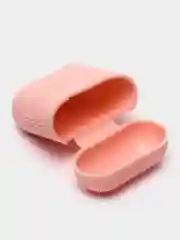 Пудровый силиконовый чехол для наушников Airpods 1 и 2