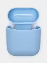 Небесно-голубой силиконовый чехол для наушников Airpods 1 и 2