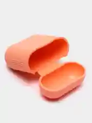 Кораллово-розовый силиконовый чехол для наушников Airpods 1 и 2