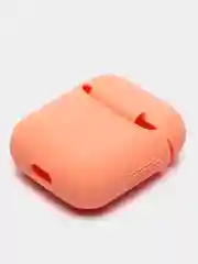Кораллово-розовый силиконовый чехол для наушников Airpods 1 и 2
