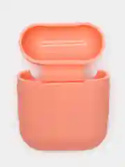 Кораллово-розовый силиконовый чехол для наушников Airpods 1 и 2
