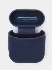 Темно-синий силиконовый чехол для наушников Airpods 1 и 2