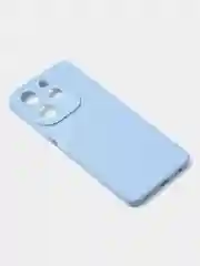 Голубой чехол для Tecno Spark 10 Pro цветной матовый с дополнительной защитой камеры