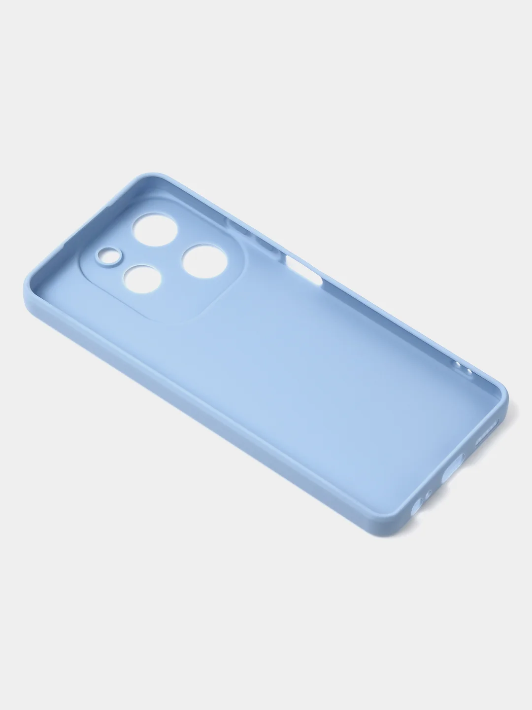 Голубой чехол для Tecno Spark 10 Pro цветной матовый с дополнительной защитой камеры
