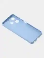 Голубой чехол для Tecno Spark 10 Pro цветной матовый с дополнительной защитой камеры