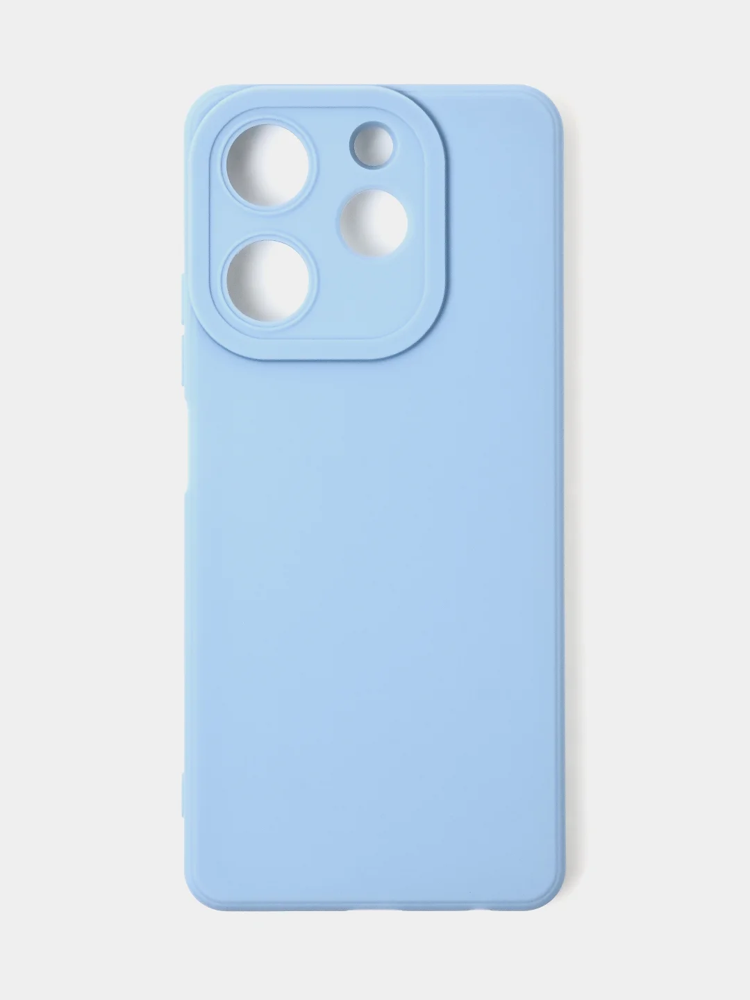 Голубой чехол для Tecno Spark 10 Pro цветной матовый с дополнительной защитой камеры