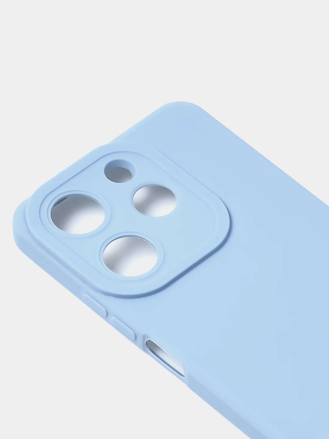 Голубой чехол для Tecno Spark 10 Pro цветной матовый с дополнительной защитой камеры