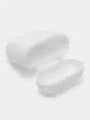 Белый силиконовый чехол для наушников Airpods 1 и 2
