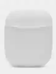 Белый силиконовый чехол для наушников Airpods 1 и 2