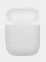 Белый силиконовый чехол для наушников Airpods 1 и 2