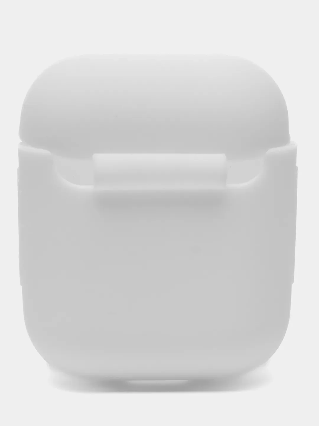 Белый силиконовый чехол для наушников Airpods 1 и 2