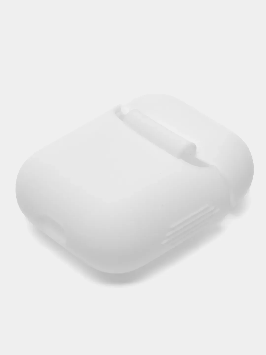 Белый силиконовый чехол для наушников Airpods 1 и 2