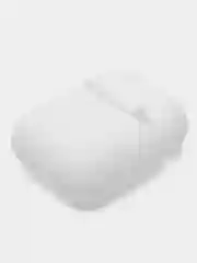 Белый силиконовый чехол для наушников Airpods 1 и 2