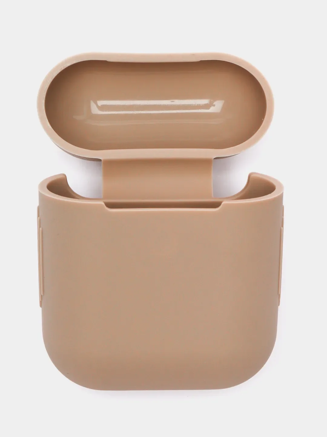Бежевый силиконовый чехол для наушников Airpods 1 и 2