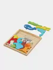 Бежевый детская игрушка, деревянный пазл Монтессори, 2 вида