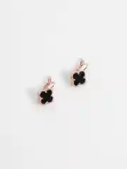 Черный серьги "Клевер" Fallon Jewelry из гипоаллергенного медицинского сплава