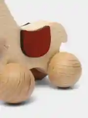 Бежевый детская деревянная игрушка - каталка, 2 вида, лошадка, собачка