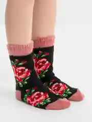 Красный шерстяные носки с принтом, унисекс