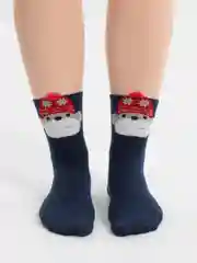 Индиго носки с принтом, подарок на Новый год