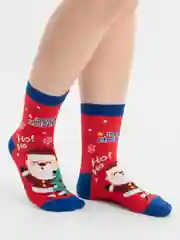 Багровый женские новогодние носки