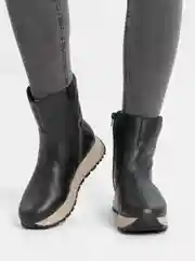 Черный полусапожки зимние Rieker