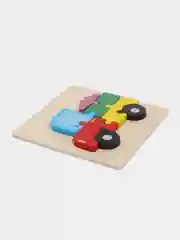 Бежевый меланж детская игрушка, деревянные пазлы, развивающая игрушка