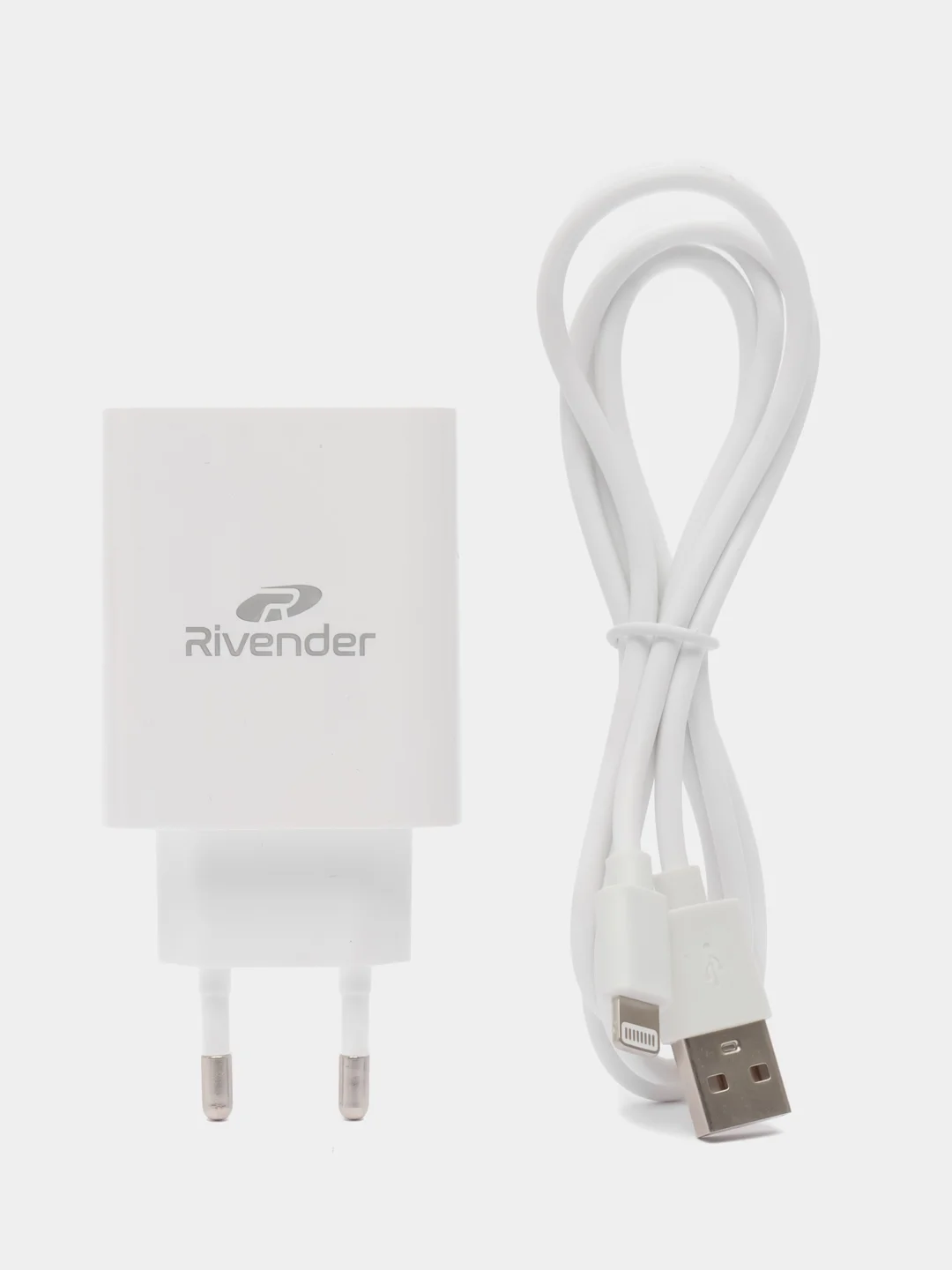 Белый зарядное устройство с кабелем lightning-USB для iPhone, iPad, AirPods, комплект зарядки