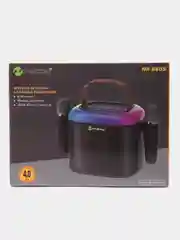Белый портативная музыкальная караоке-колонка с подсветкой и микрофоном, подарок