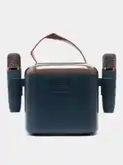 Белый портативная музыкальная караоке-колонка с подсветкой и микрофоном, подарок