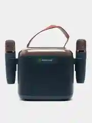Белый портативная музыкальная караоке-колонка с подсветкой и микрофоном, подарок