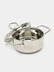 Кастрюля Hoffmann из нержавейки, утолщенное дно, стеклянная крышка, 0,8-1,6 л