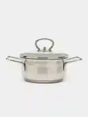 Кастрюля Hoffmann из нержавейки, утолщенное дно, стеклянная крышка, 0,8-1,6 л