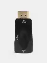 Портативный адаптер переходник конвертер HDMI - VGA с аудио выходом 3,5 mm