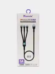 Кабель Yosonda Micro-USB, Type-C, Lightning