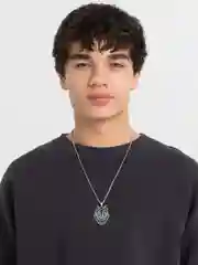 Серебряный цепочка из нержавеющей стали с кулоном, унисекс