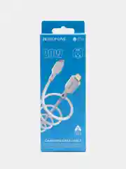 Белый кабель для зарядки Borofone BX70 для Type-C, Micro-USB, Lightning, 1 м