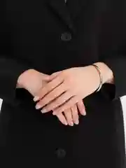 Серебряный стальной браслет женский, на руку
